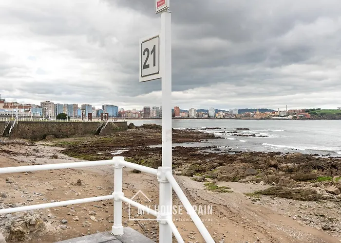 Myhousespain - Primera Linea De Playa Con Parking Хихон